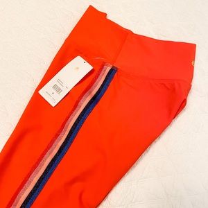 Spiritual Gangster Red Striped Leggings SM